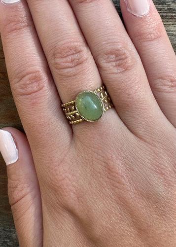 Bague LAURIER Aventurine verte