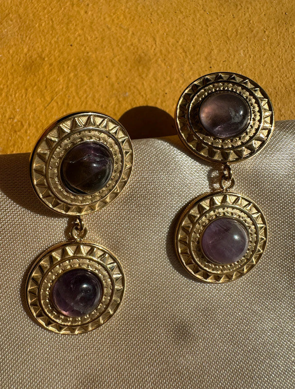 Boucles d'oreilles ATHENA Amethyste