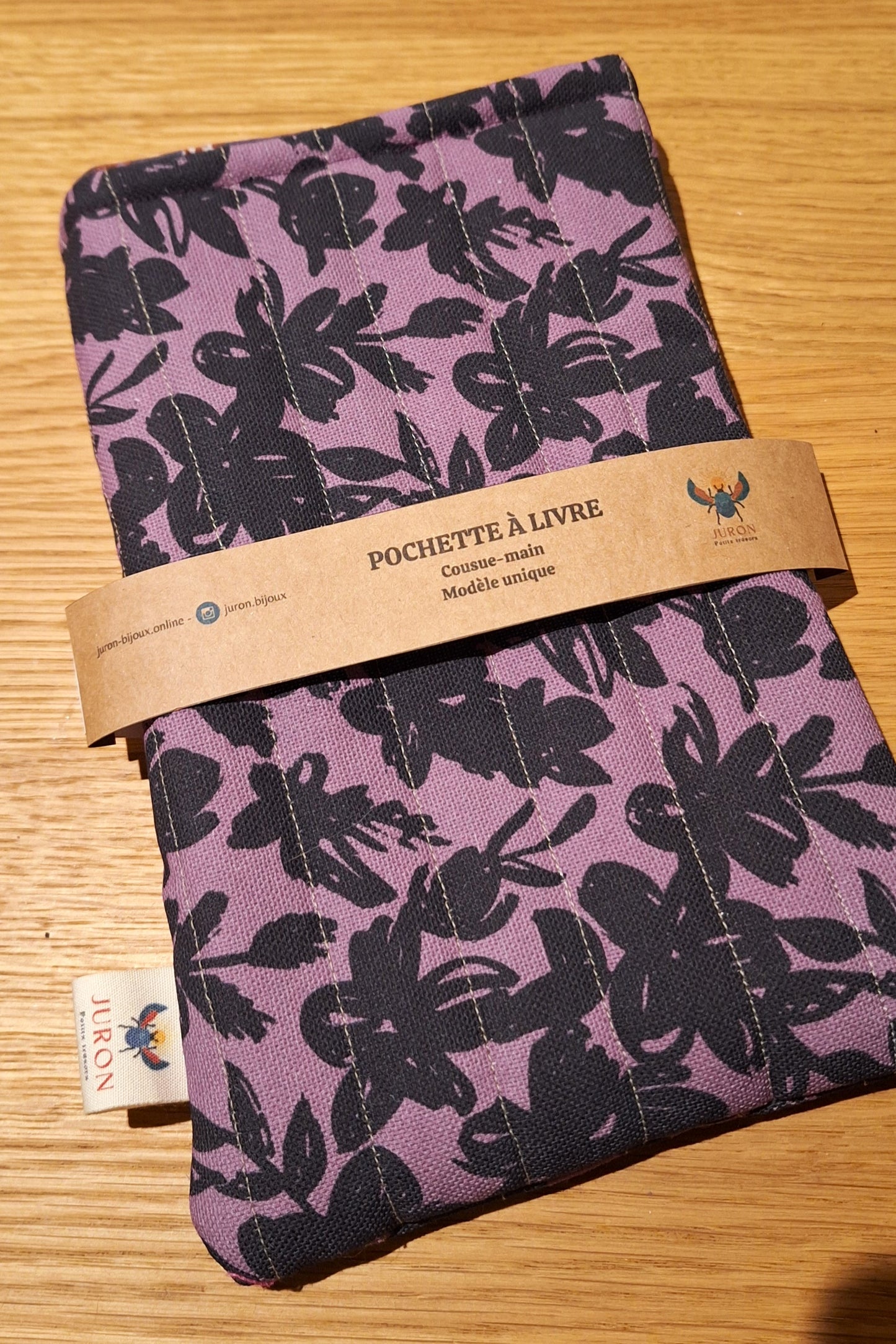 Pochette à livres - Violettes