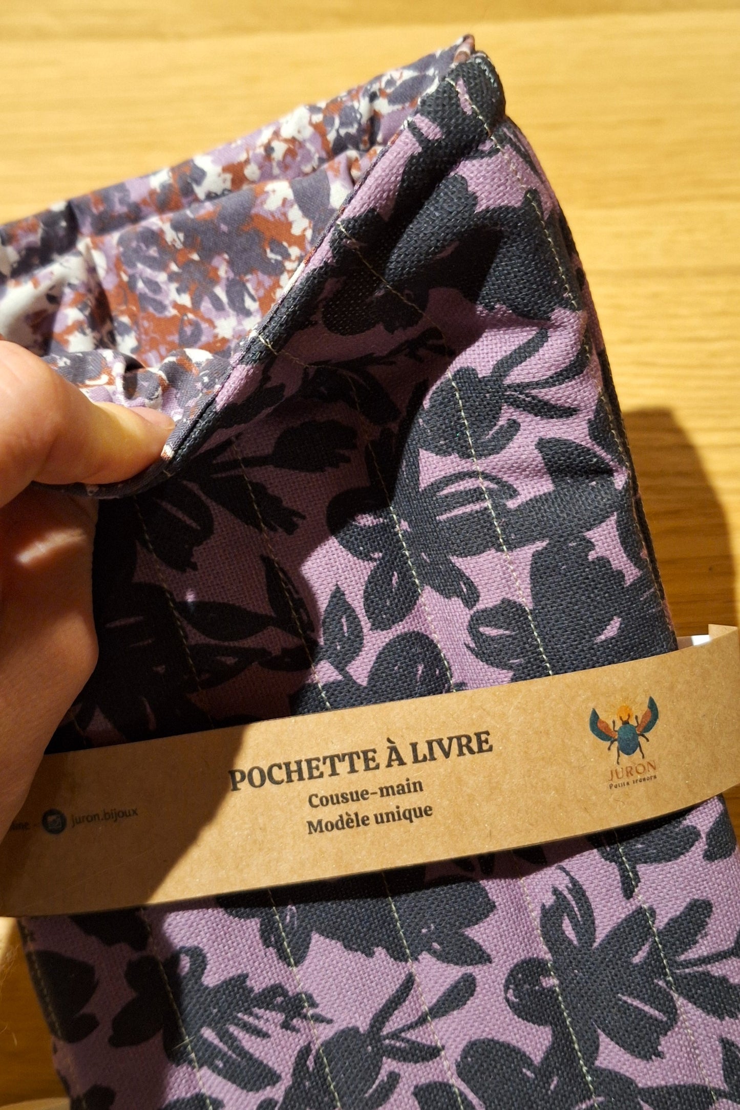 Pochette à livres - Violettes