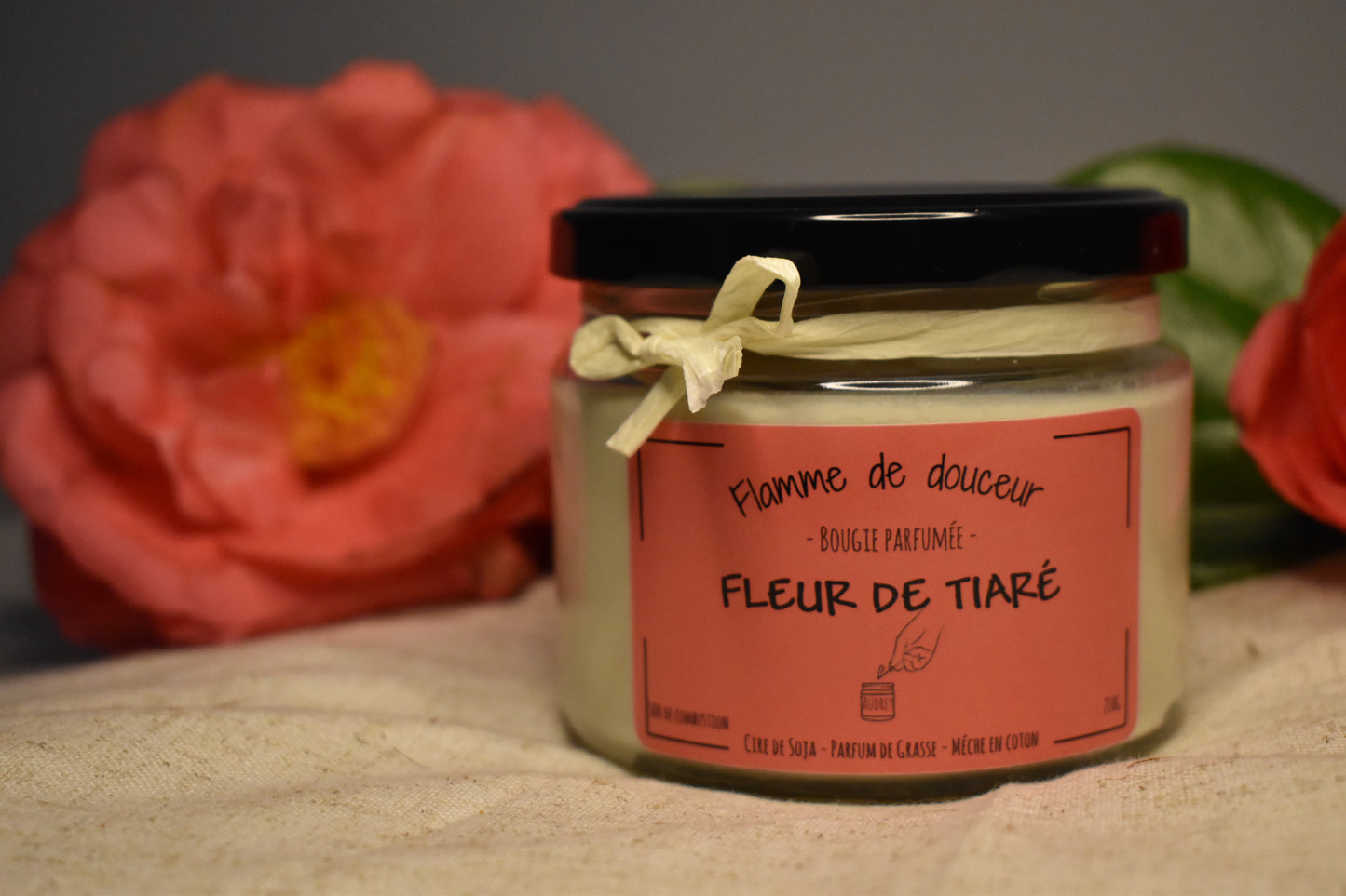 Bougies parfumée 210g - Fleur de Tiaré